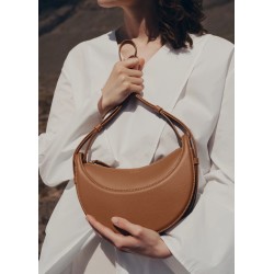 Sac à main camel grainé